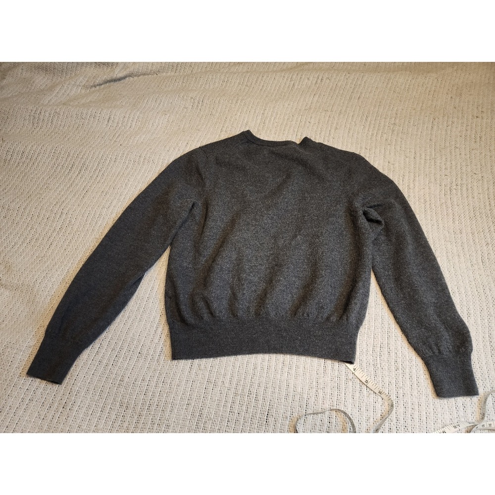 Brooks Brothers Saxon Wool V-Neck Sweater Charcoal Gray Heather Womens Medium - Picture 7 of 7